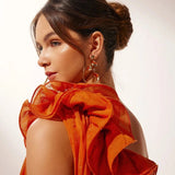 Robe Maxi Garance Roses 3D Épaule Unique