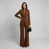 Ensemble Pantalon Blazer Col Montant