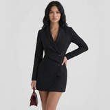 Robe Midi Croisée Boutonnée
