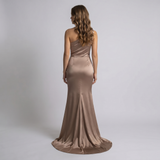 Robe Sirène Froncée à Une Épaule